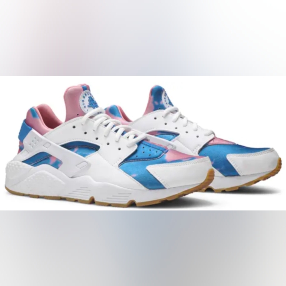 Nike Wmns Air Huarache Run Print 'White Blue Nebula' Sneakers Size 11 MSRP $130